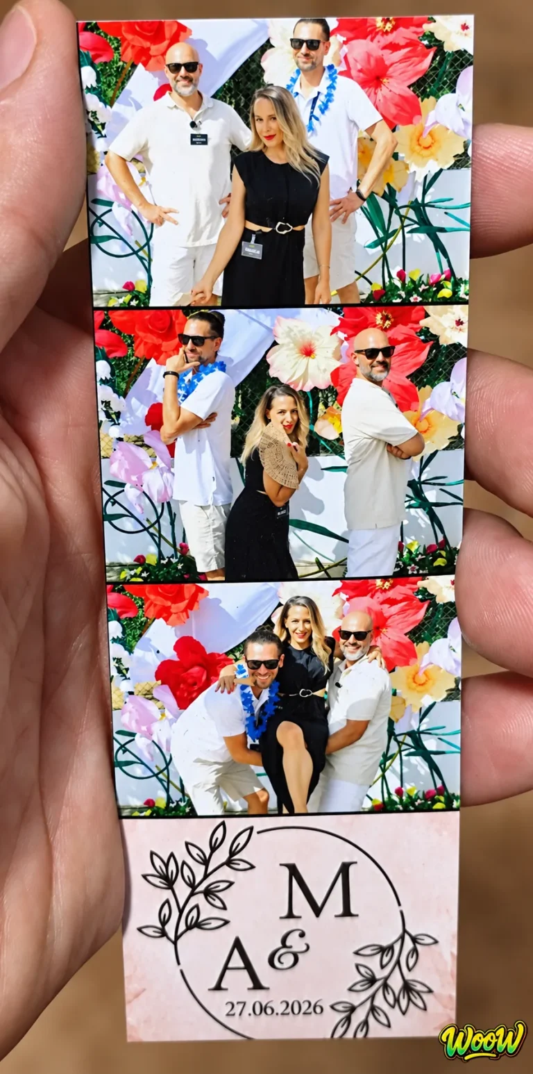 Tira de fotos personalizada para boda